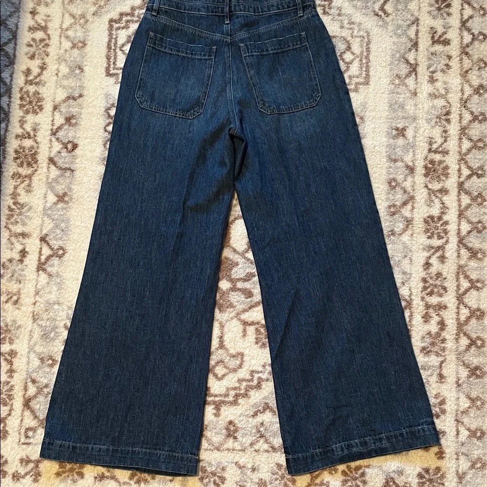 LOFT Dark Blue wide leg Jeans - Picture 3 of 5
